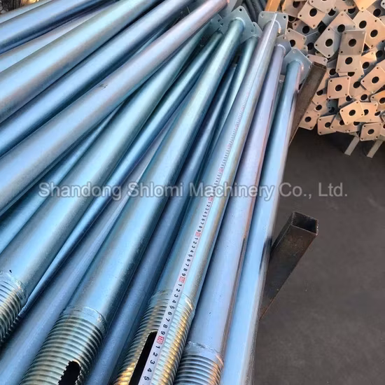 Китай En1065 Строительные оцинкованные леса Тяжелые легкие телескопические стойки Опалубка Строительные леса Поддержка Крепление Регулируемая стальная опора